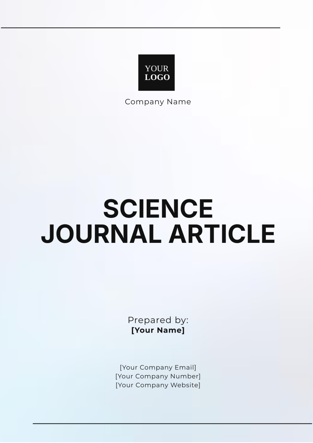 Science Journal Article Template - Edit Online & Download