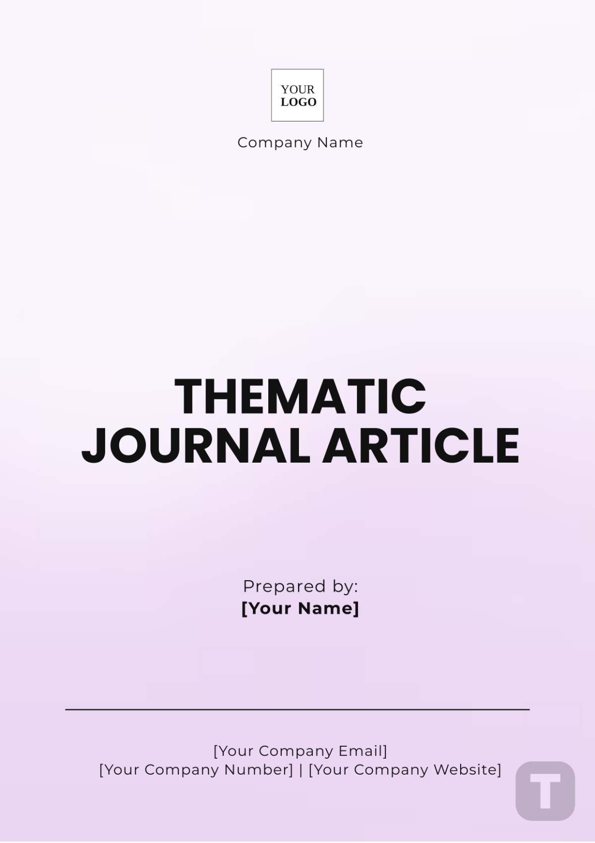 Thematic Journal Article Template - Edit Online & Download