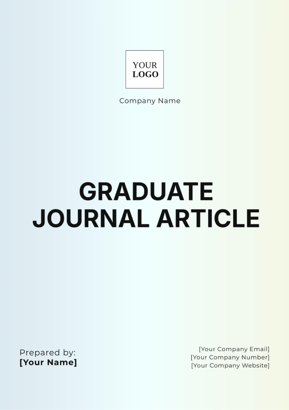 Graduate Journal Article Template - Edit Online & Download