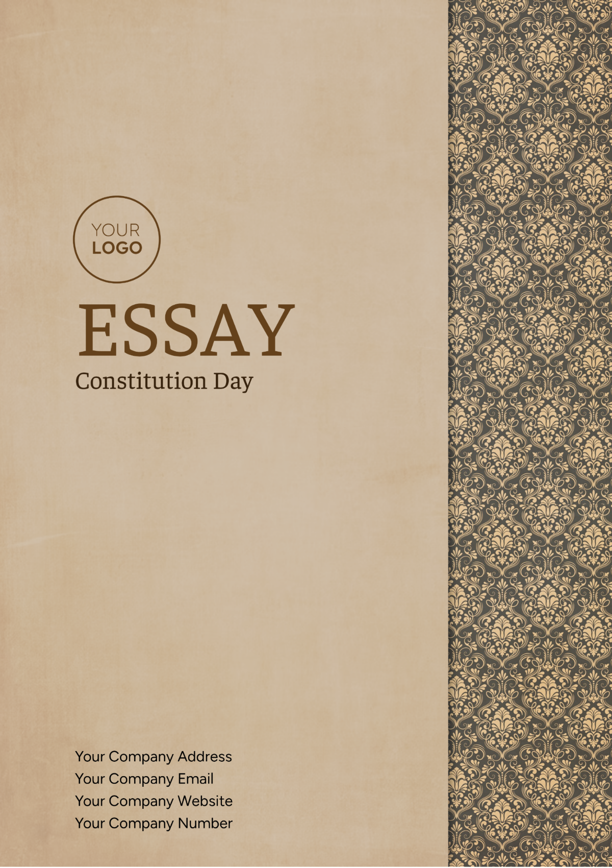 Constitution Day Essay Template - Edit Online & Download