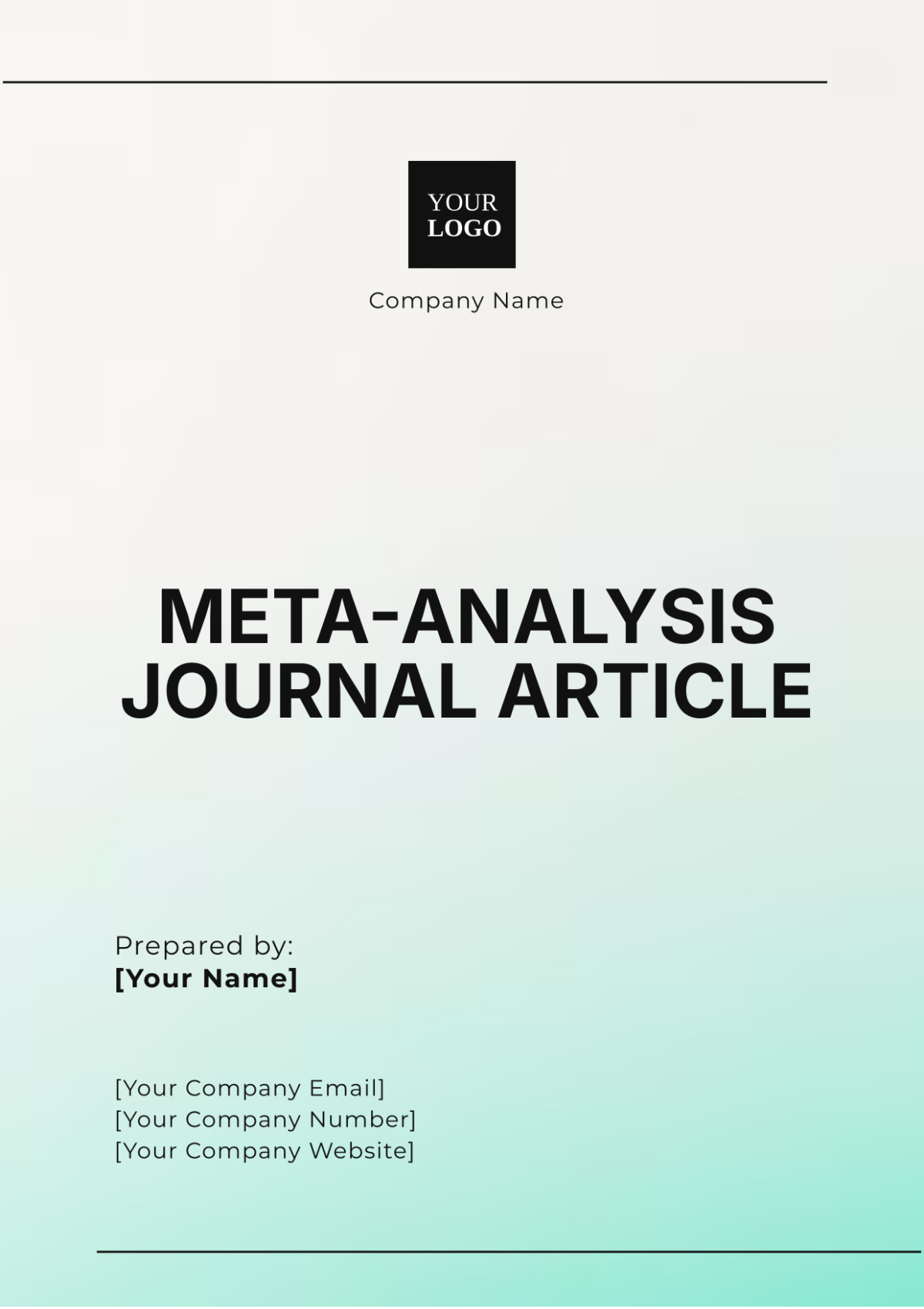 Meta-Analysis Journal Article Template - Edit Online & Download