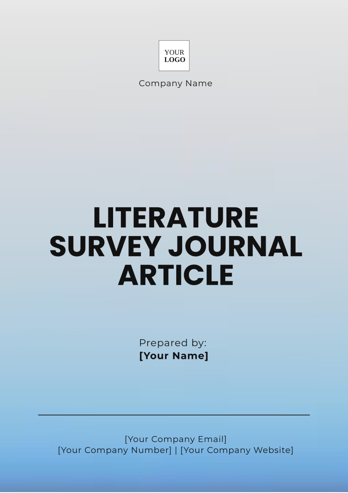 Literature Survey Journal Article Template - Edit Online & Download