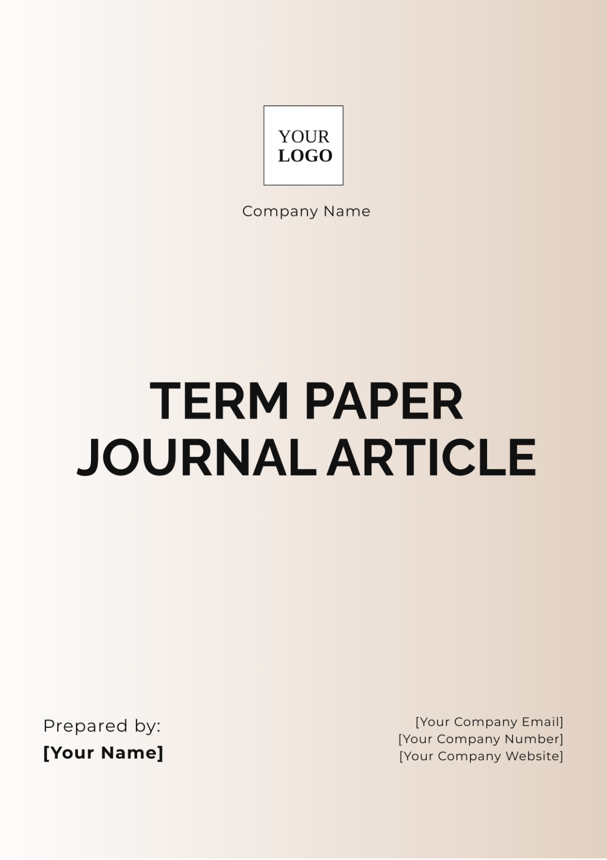 Term Paper Journal Article Template - Edit Online & Download