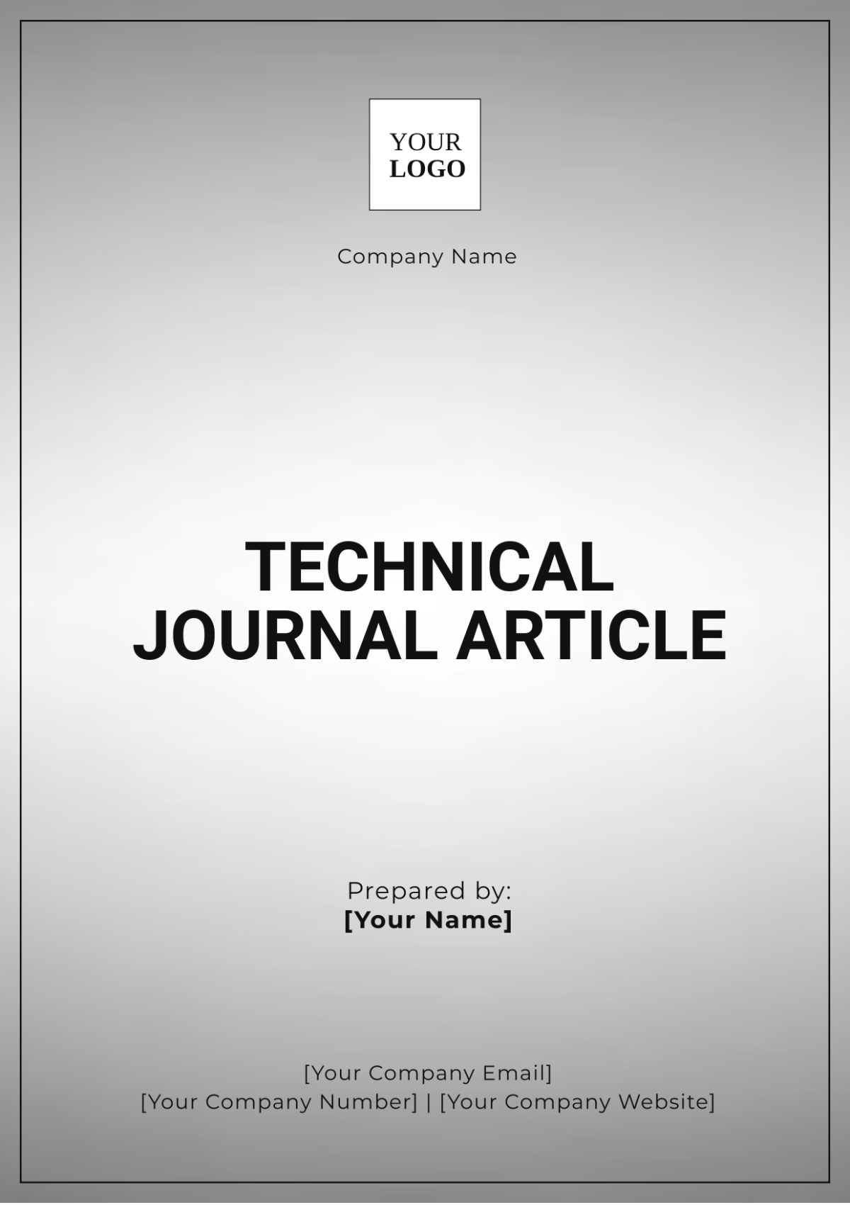 Technical Journal Article Template - Edit Online & Download