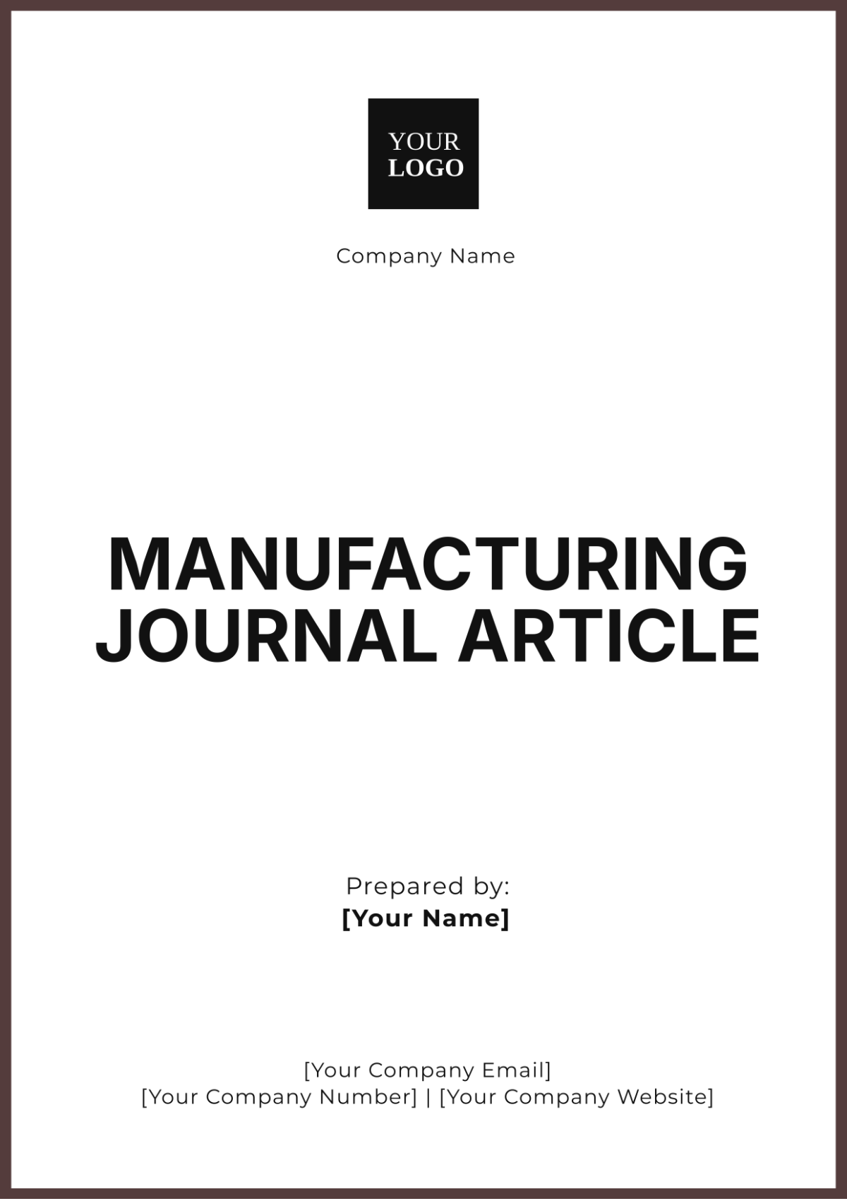 Manufacturing Journal Article Template - Edit Online & Download