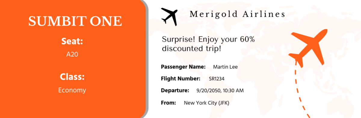 Free Surprise Trip Ticket Template