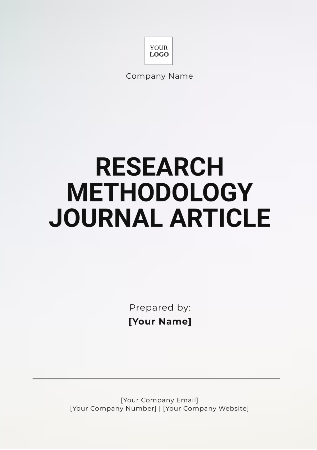 Research Methodology Journal Article Template - Edit Online & Download