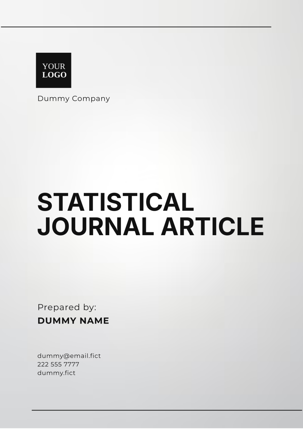 Statistical Journal Article Template - Edit Online & Download