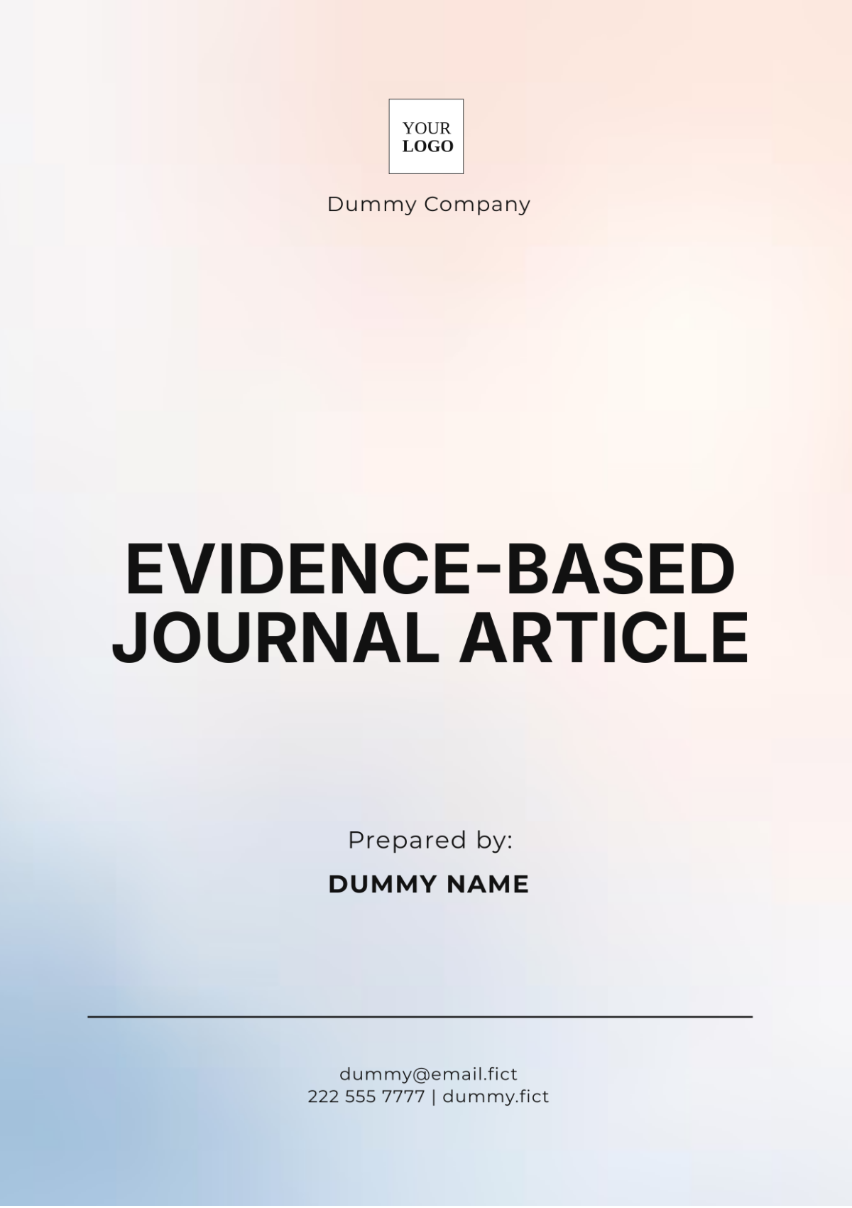 Evidence-Based Journal Article Template - Edit Online & Download