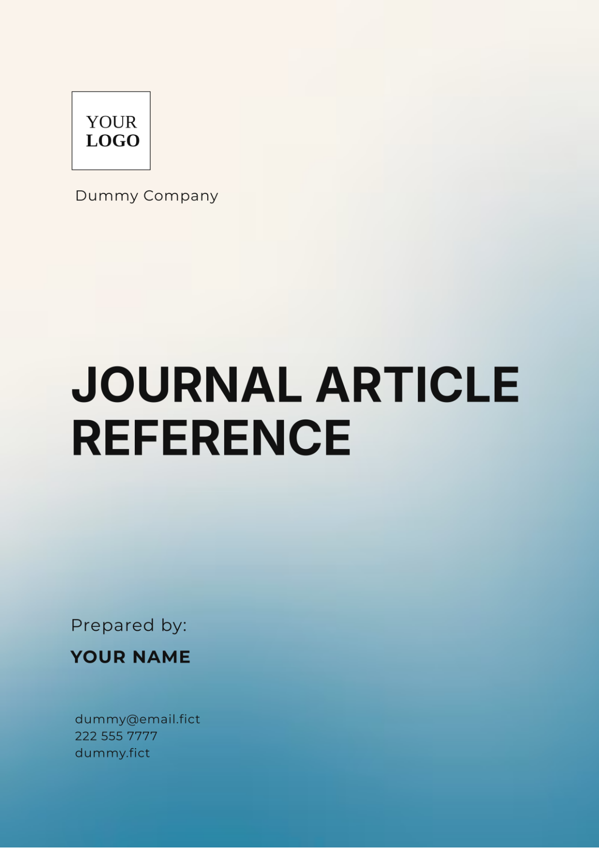 Journal Article Reference Template - Edit Online & Download