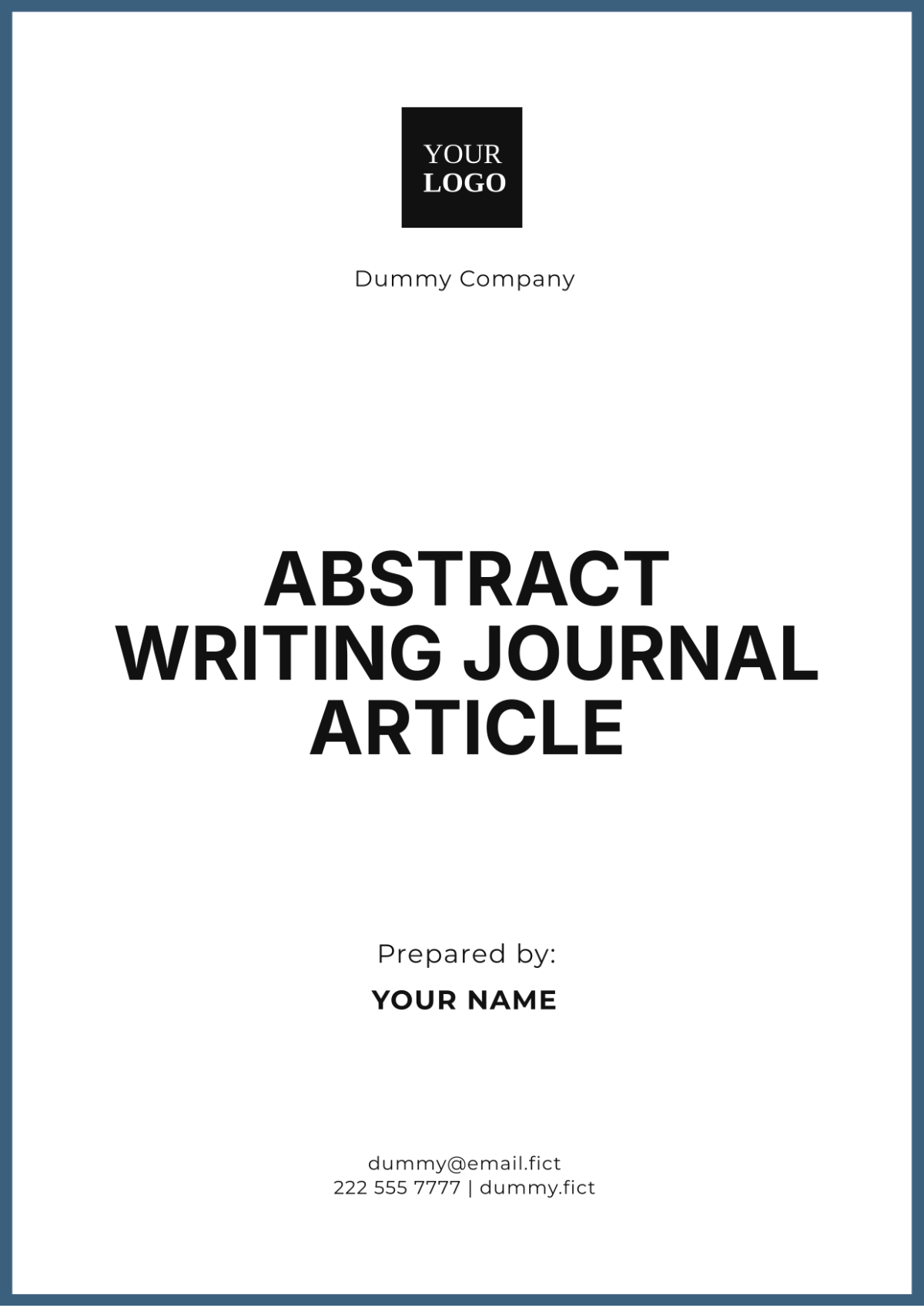 Abstract Writing Journal Article Template - Edit Online & Download