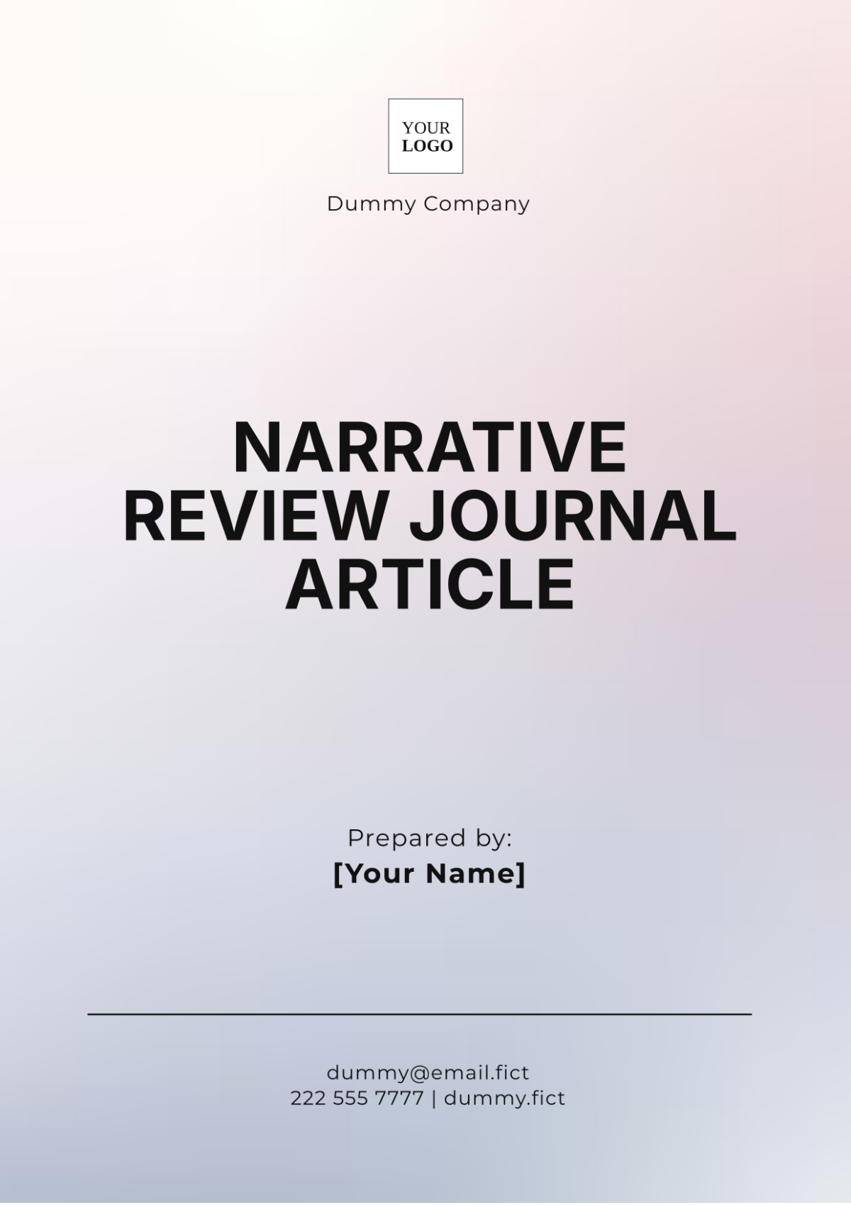 Narrative Review Journal Article Template - Edit Online & Download