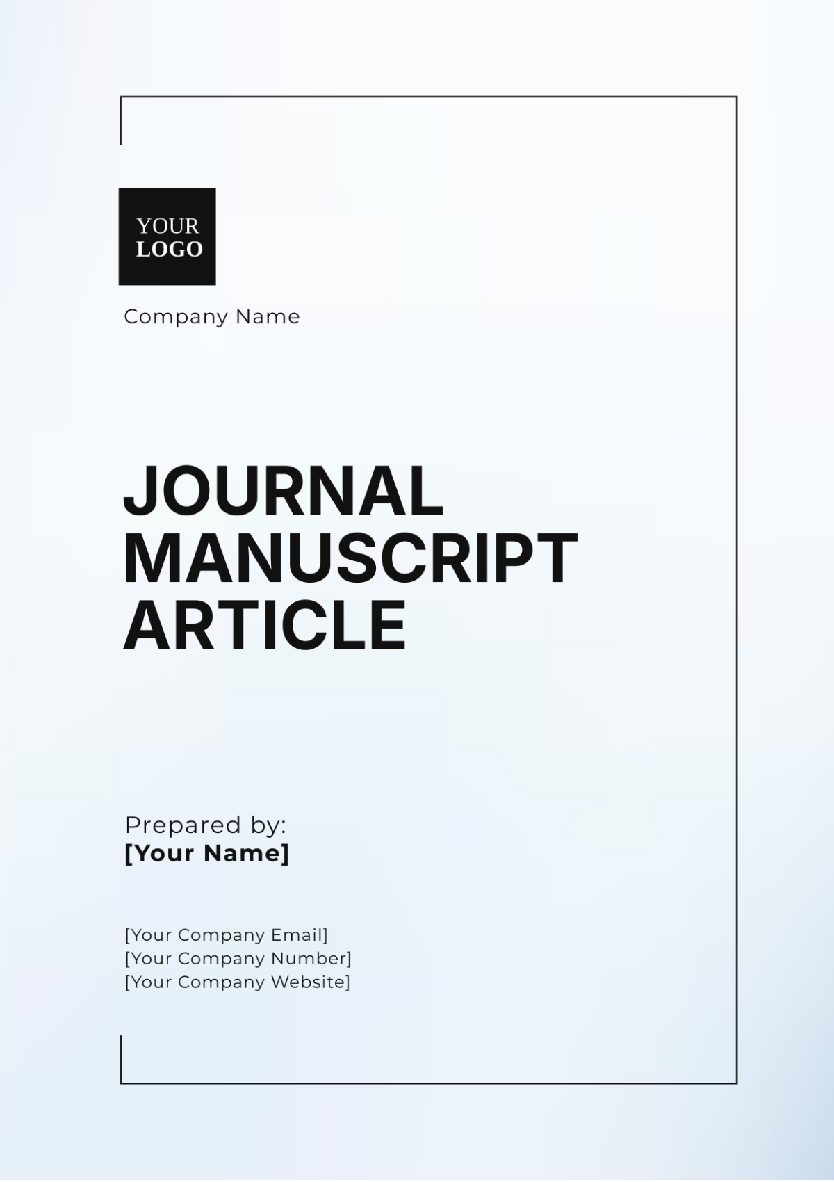 Journal Manuscript Article Template - Edit Online & Download