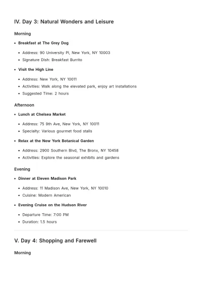 Free Tour Route Planner Template to Edit Online