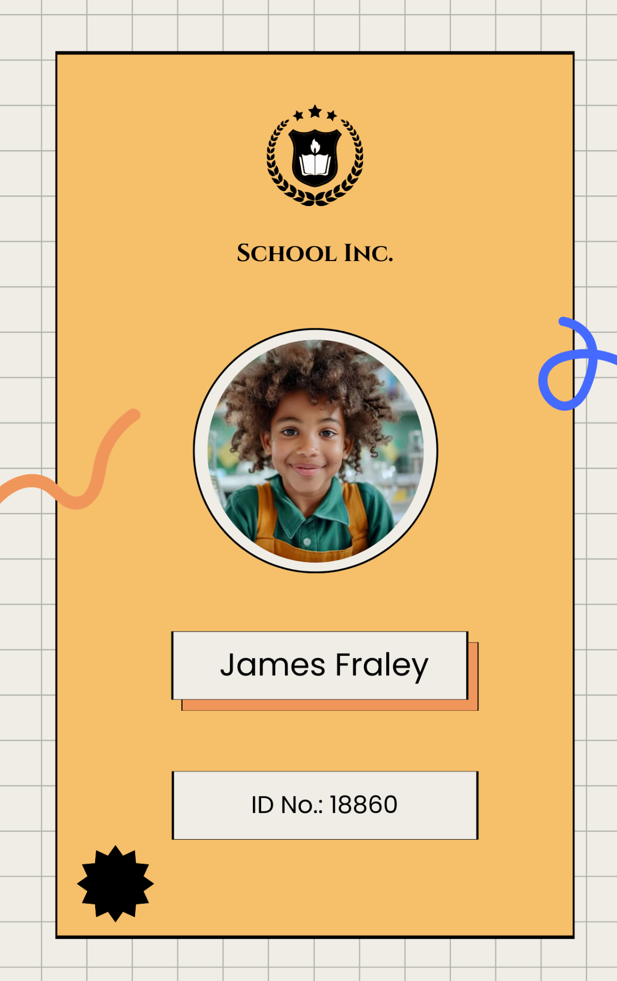 Free Creative ID Card for Kids Template to Edit Online