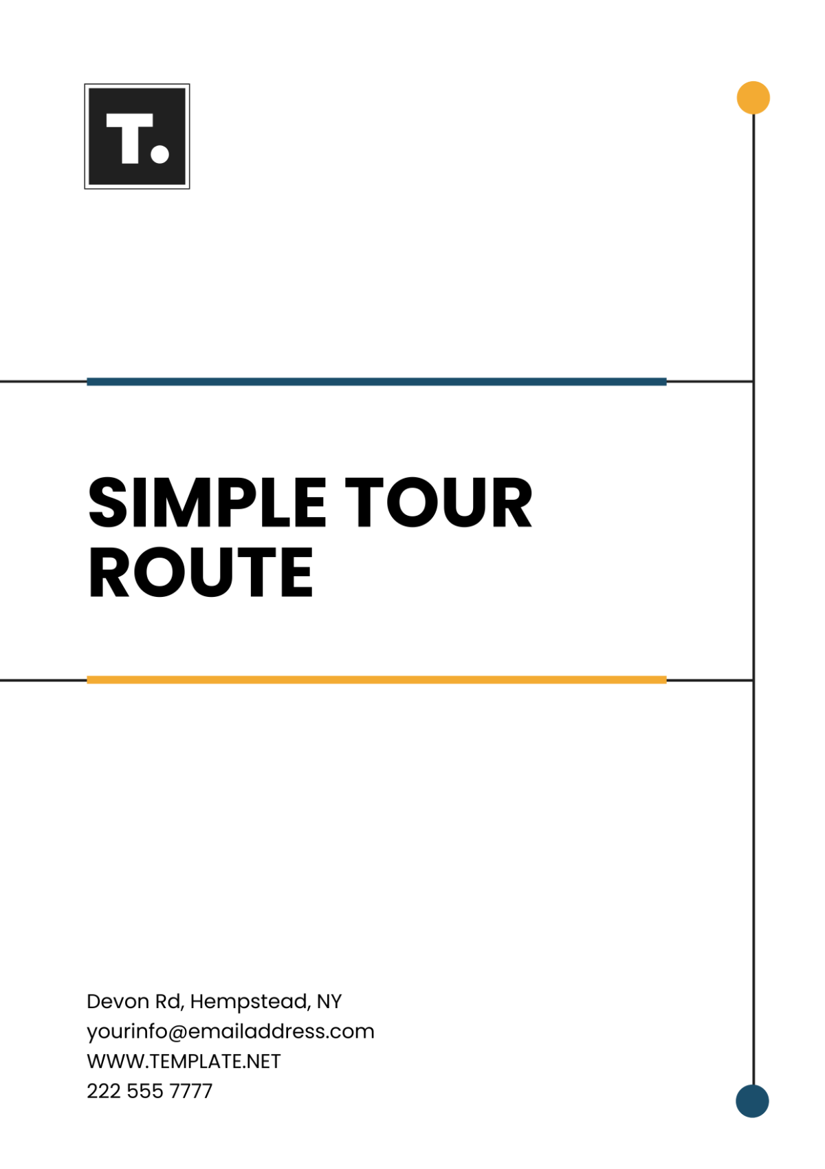 Simple Tour Route Template - Edit Online & Download