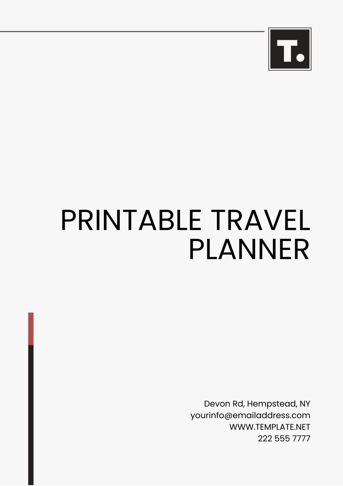 Printable Travel Planner Template - Edit Online & Download