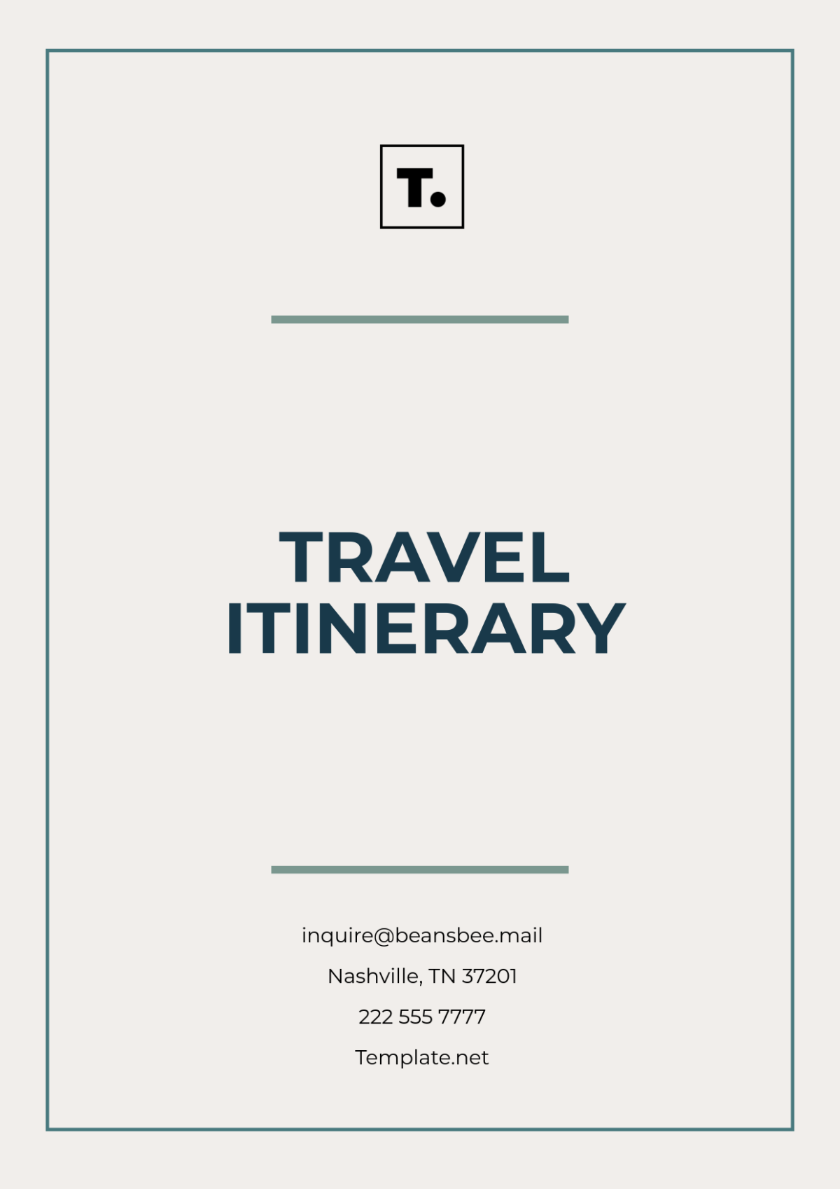 Travel Itinerary Template - Edit Online & Download