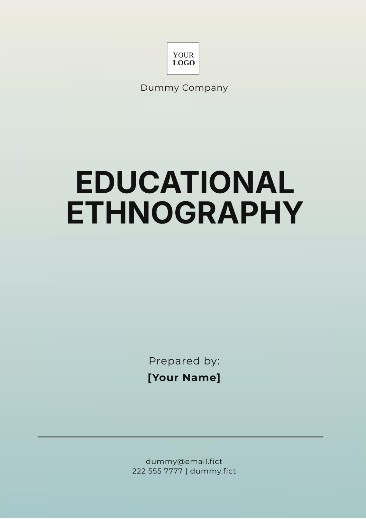 Educational Ethnography Template - Edit Online & Download