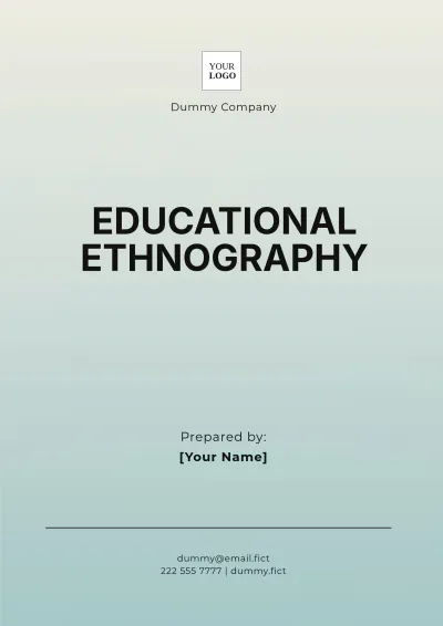 Free Educational Ethnography Template to Edit Online