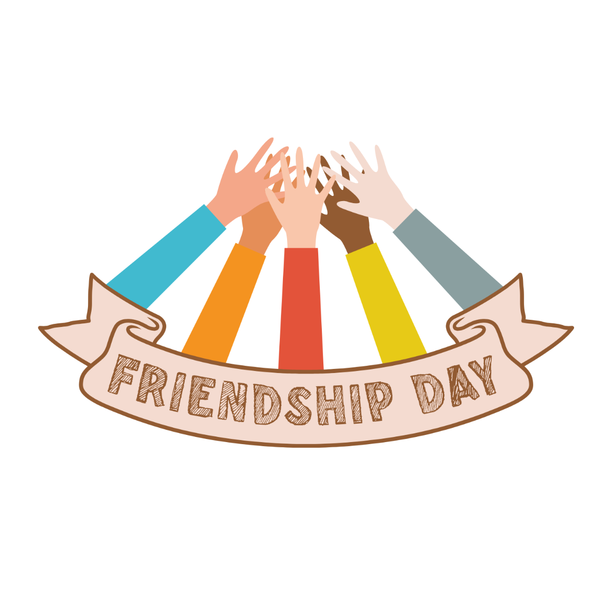 Simple Friendship Day Clipart - Edit Online | Template.net