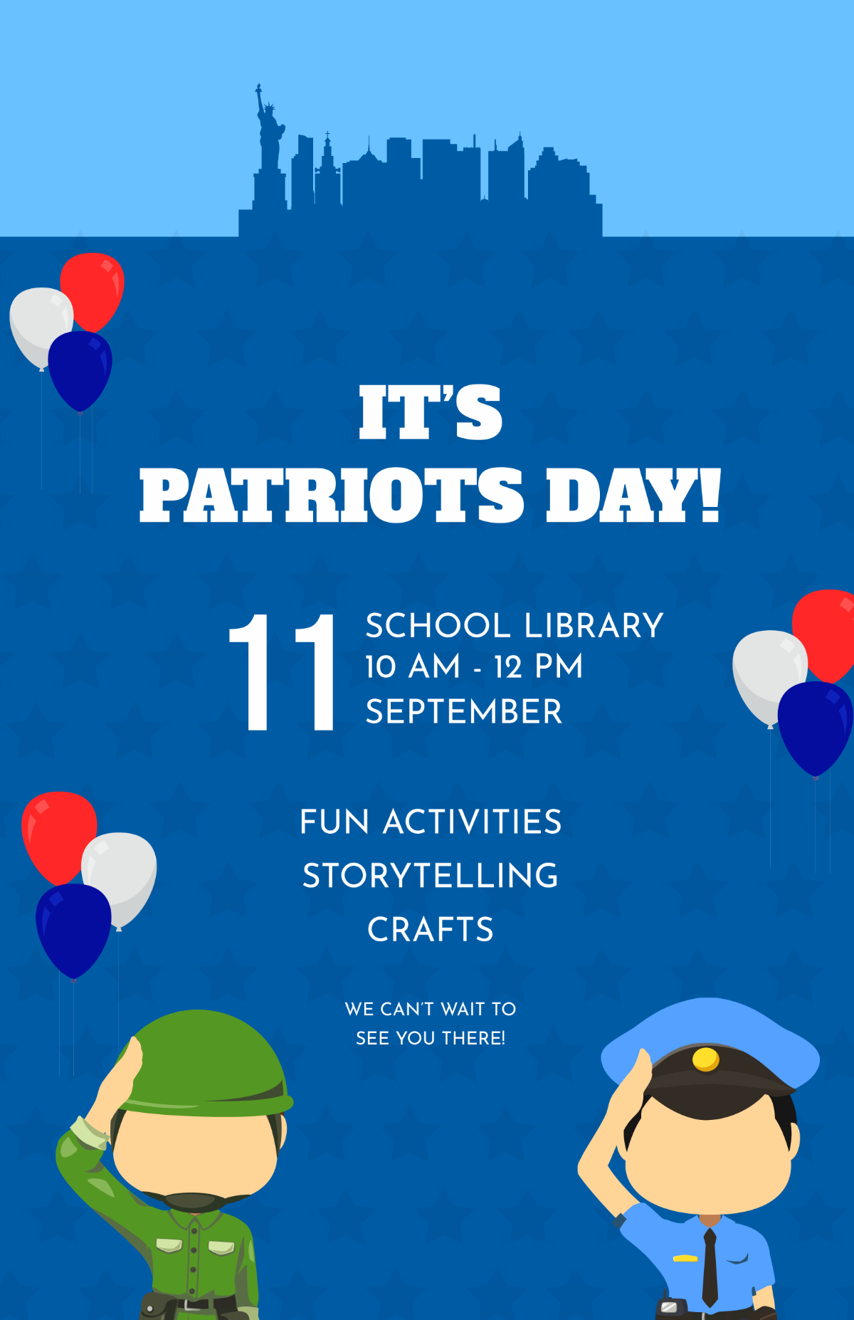 Patriots Day Poster for Kids Template - Edit Online & Download