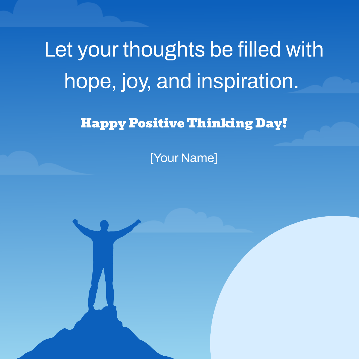 Positive Thinking Day Template