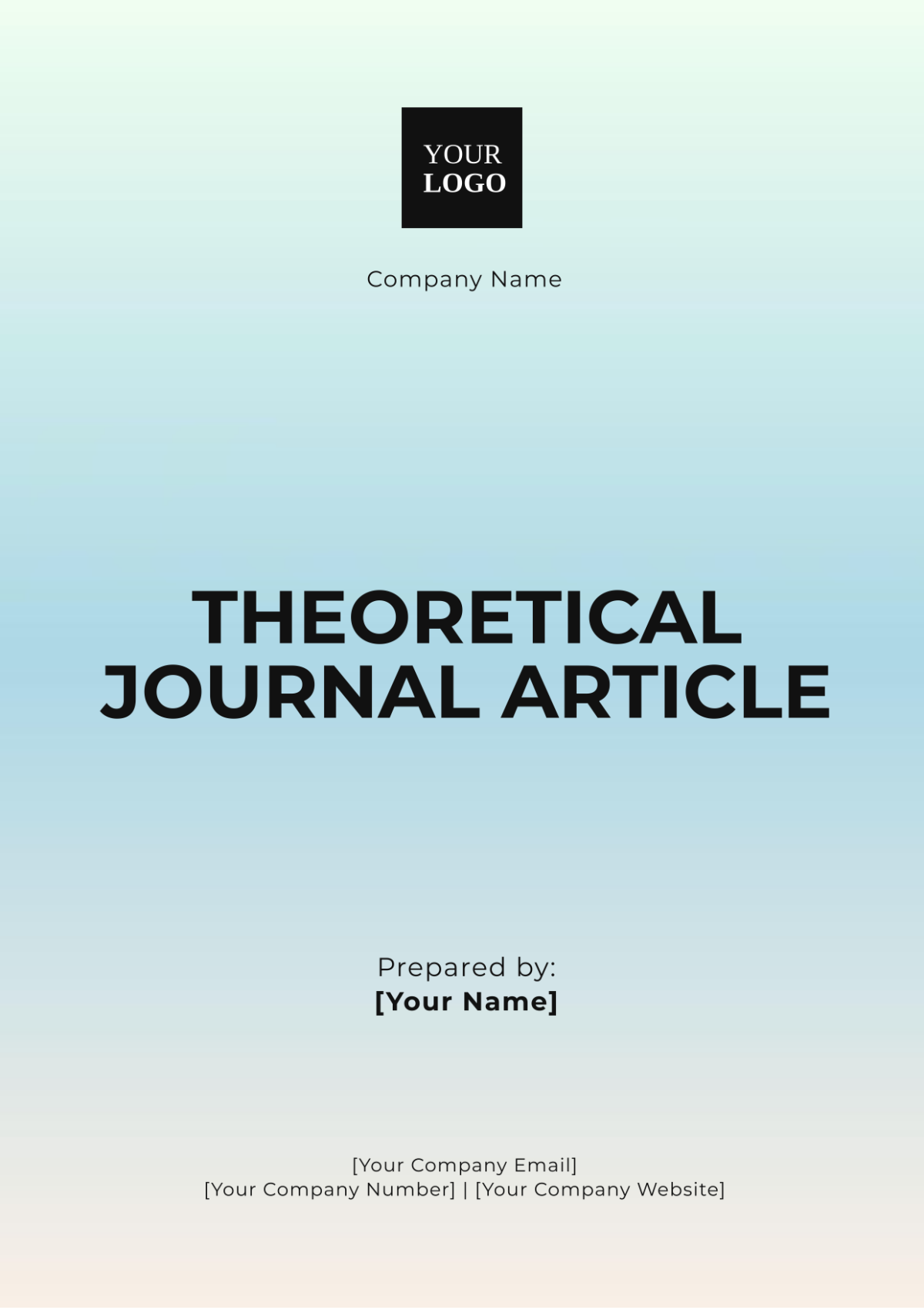 Theoretical Journal Article Template - Edit Online & Download