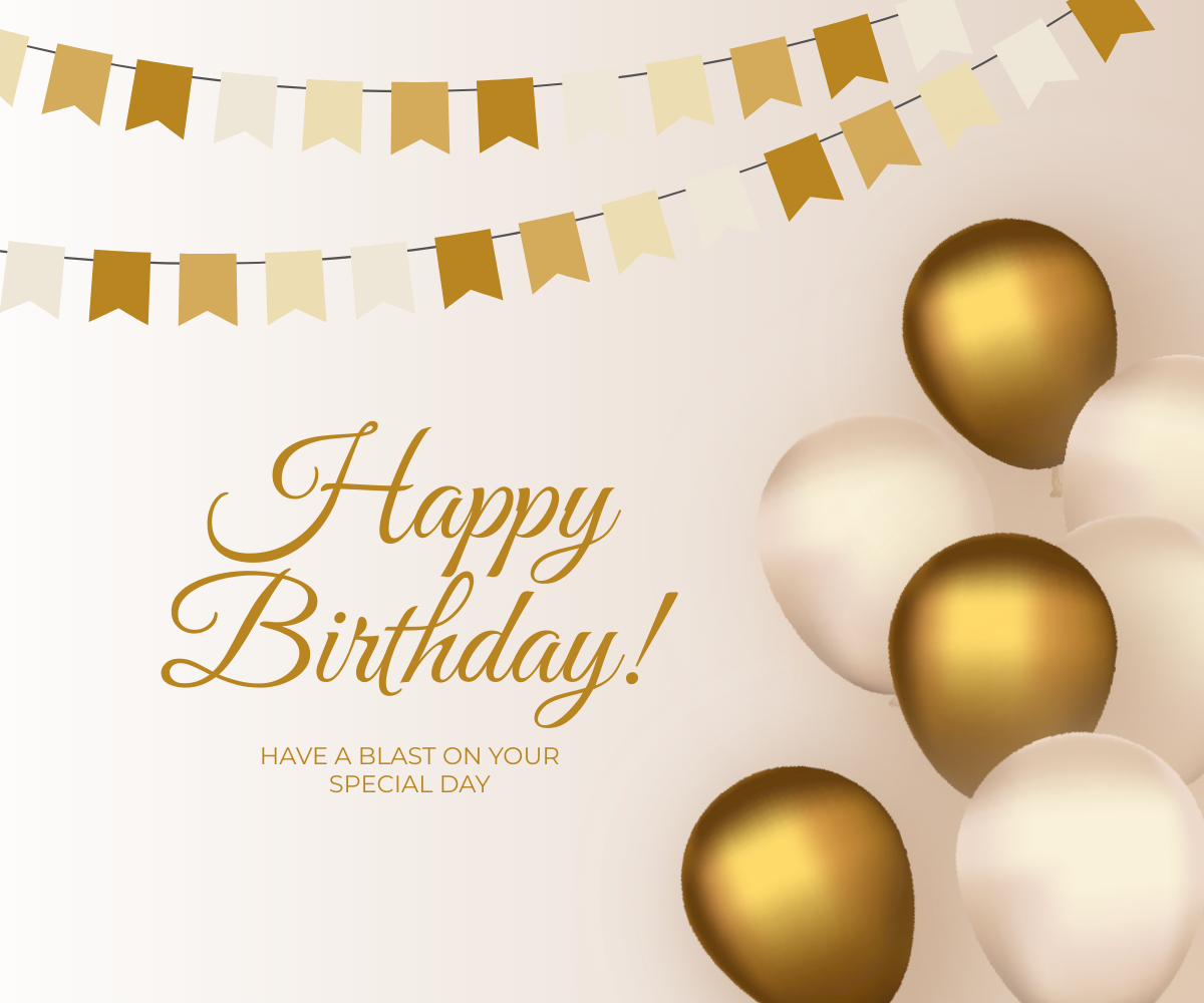 Elegant Birthday Banner Template - Edit Online & Download