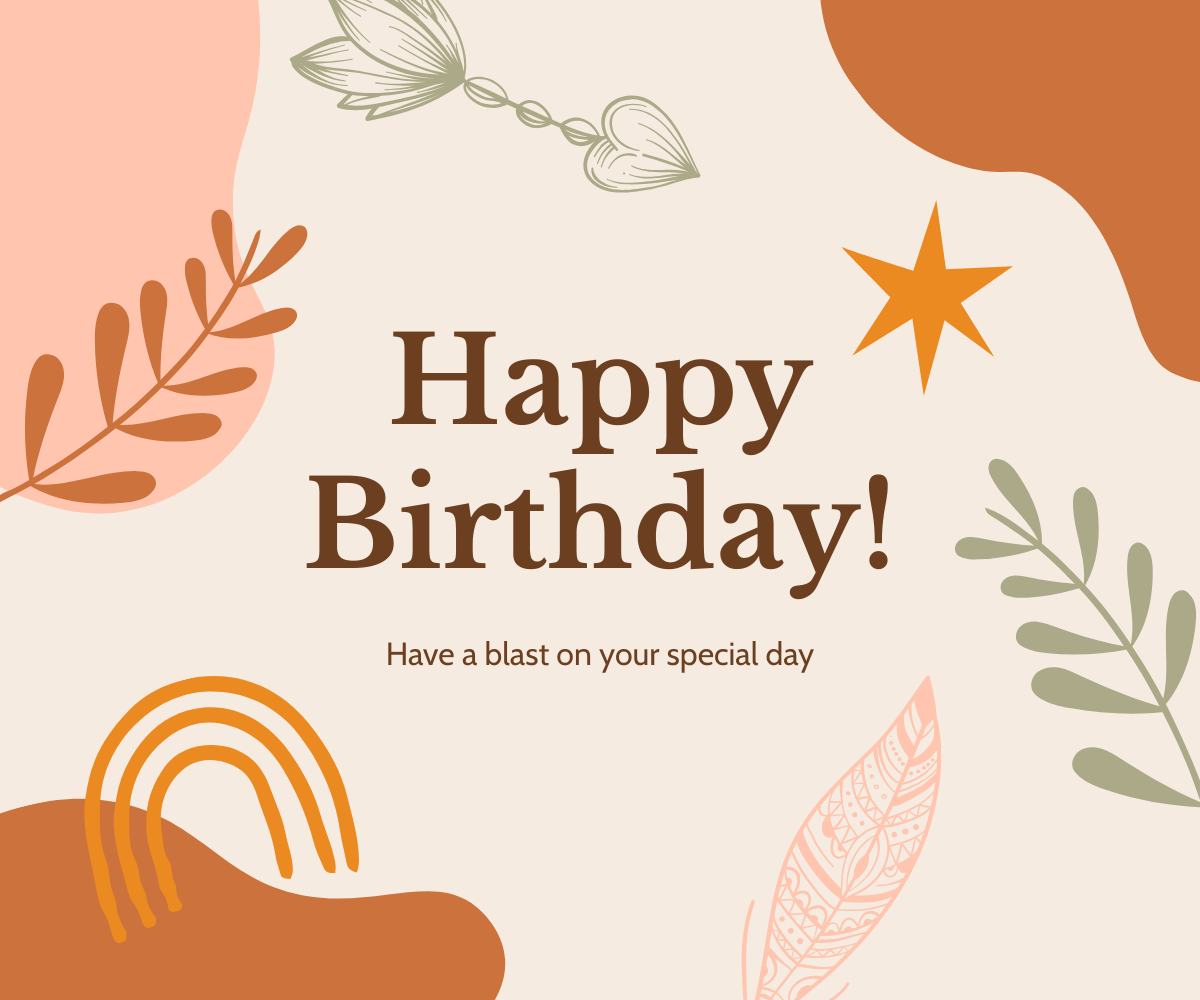 Boho Style Birthday Banner Template - Edit Online & Download