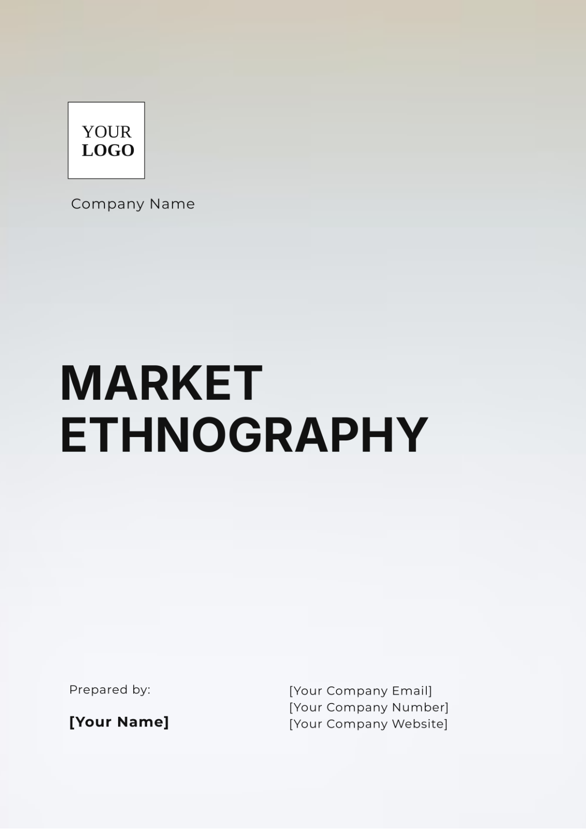 Market Ethnography Template - Edit Online & Download