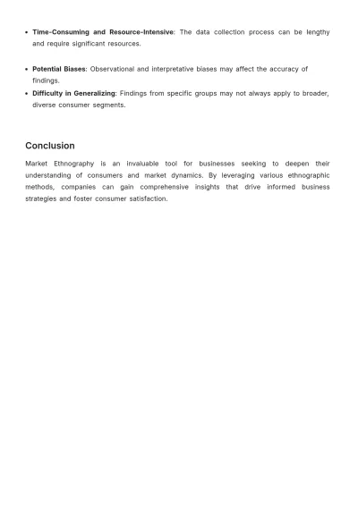 Free Market Ethnography Template to Edit Online