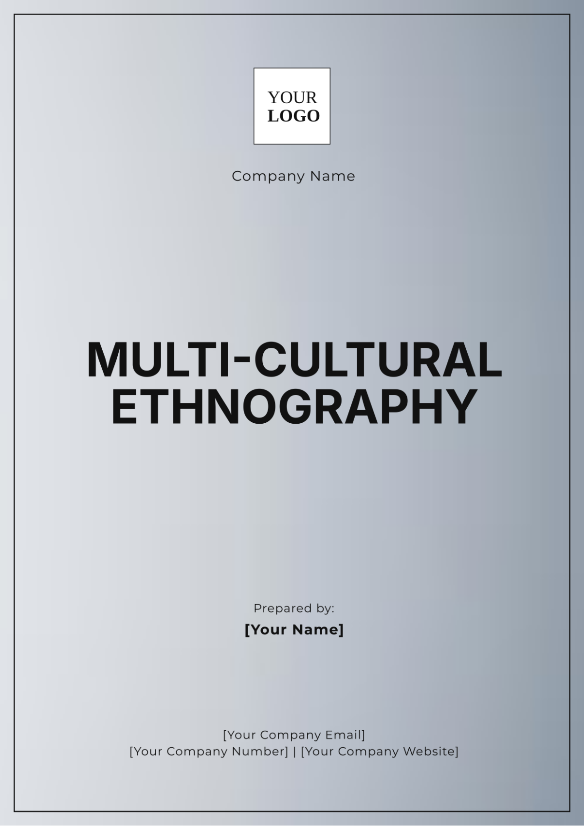 Multi-Cultural Ethnography Template - Edit Online & Download