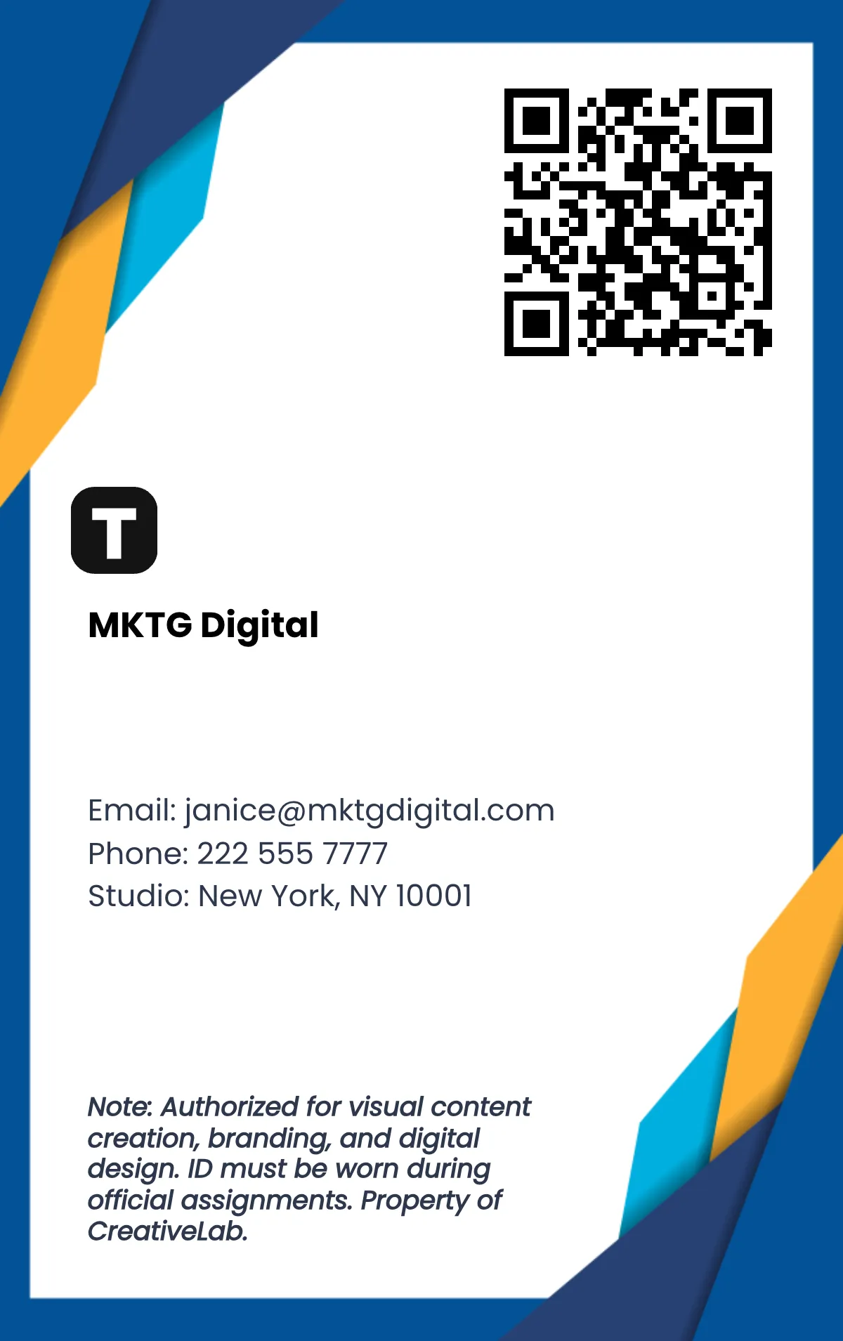 Free ID Card Design Template to Edit Online