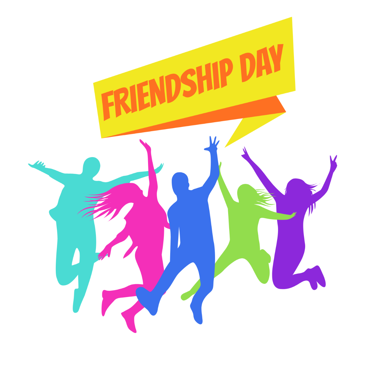 Colorful Friendship Day Clipart - Edit Online | Template.net