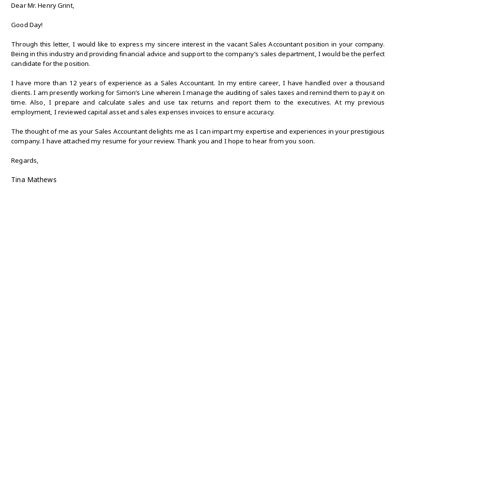 Free Sales Accountant Cover Letter Template.jpe