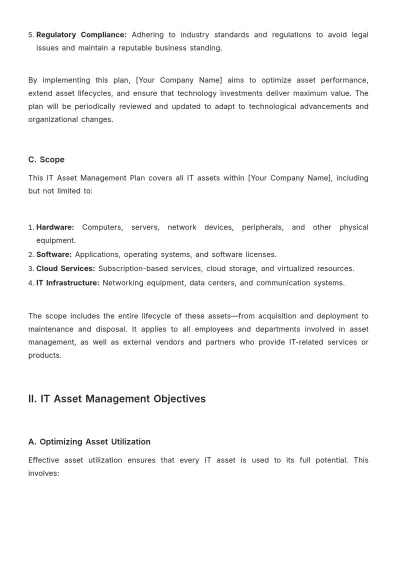 Free IT Asset Management Template to Edit Online