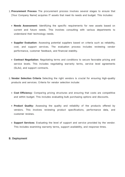Free IT Asset Management Template to Edit Online