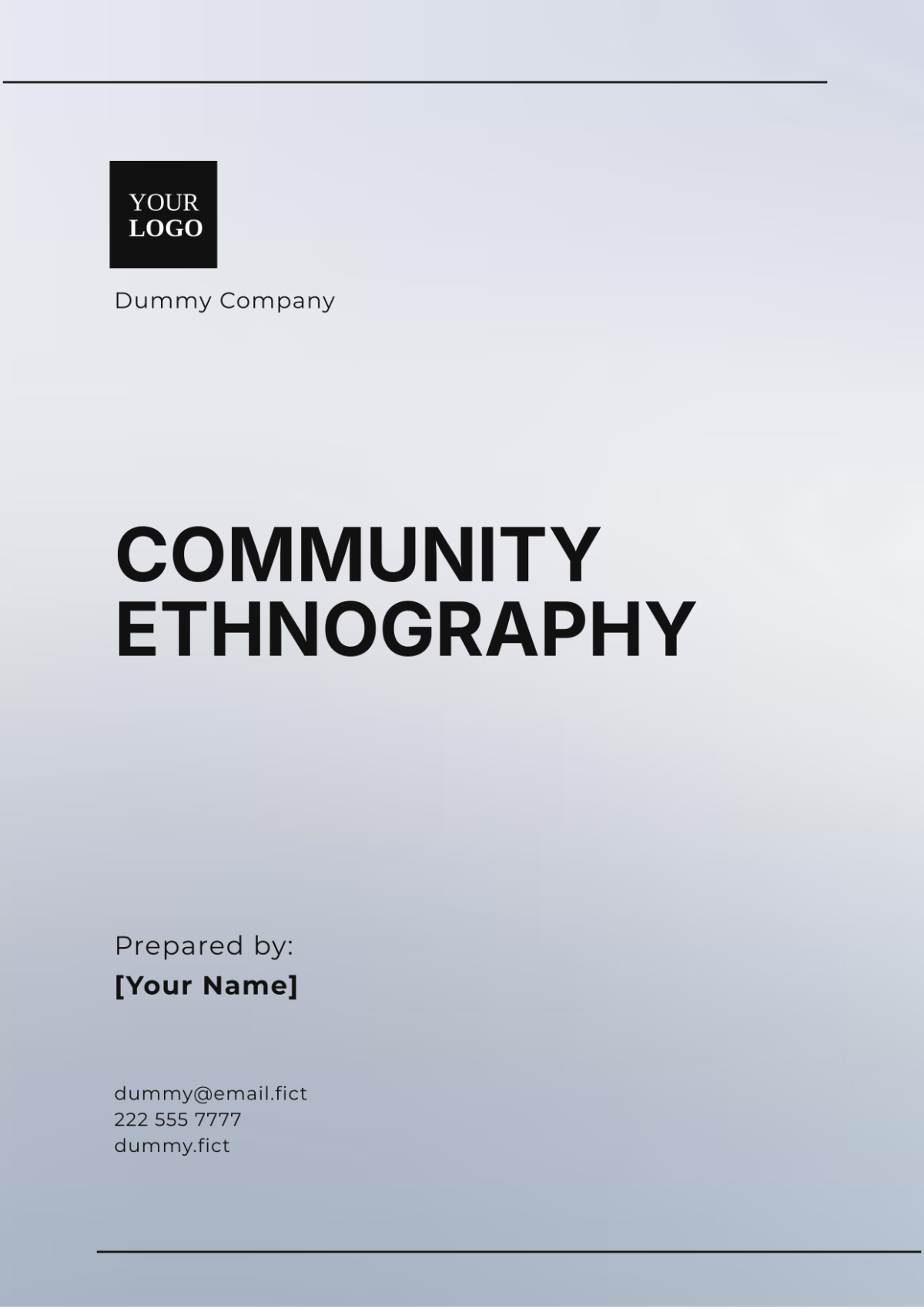 Community Ethnography Template - Edit Online & Download