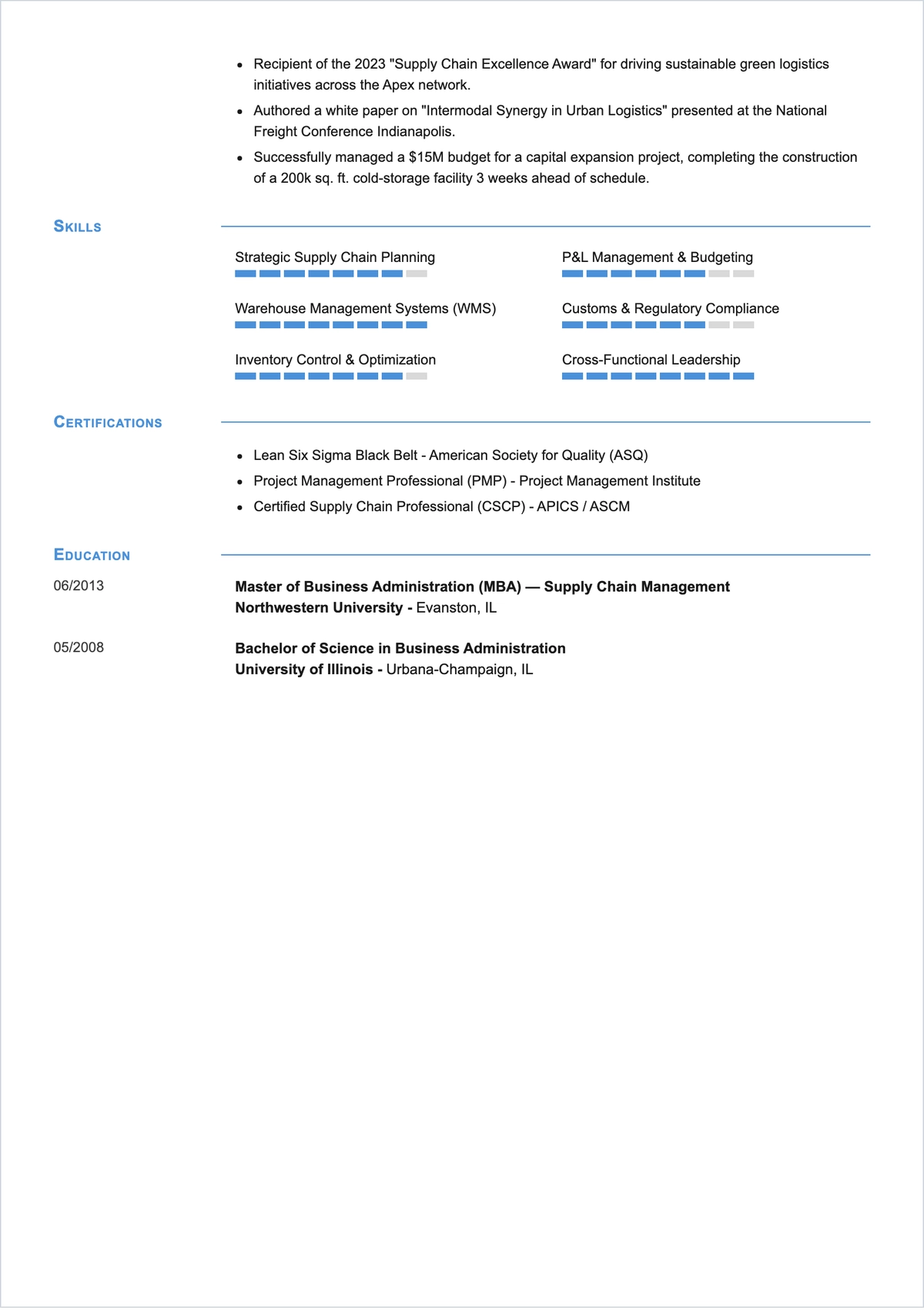 Free Extended Two-Page ATS Resume Template, AI Resume Builder