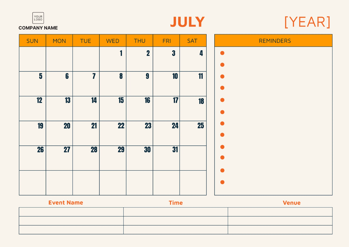Free Nursing Home Staff Activity Calendar Template to Edit Online