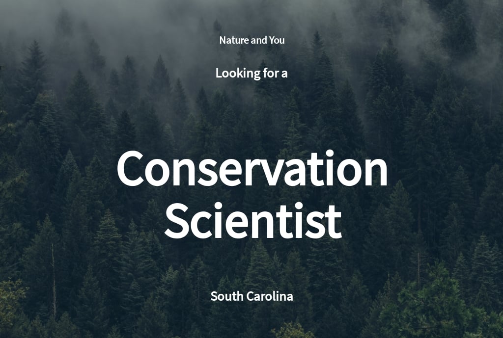 Free Conservation Scientist Job Ad/Description Template.jpe