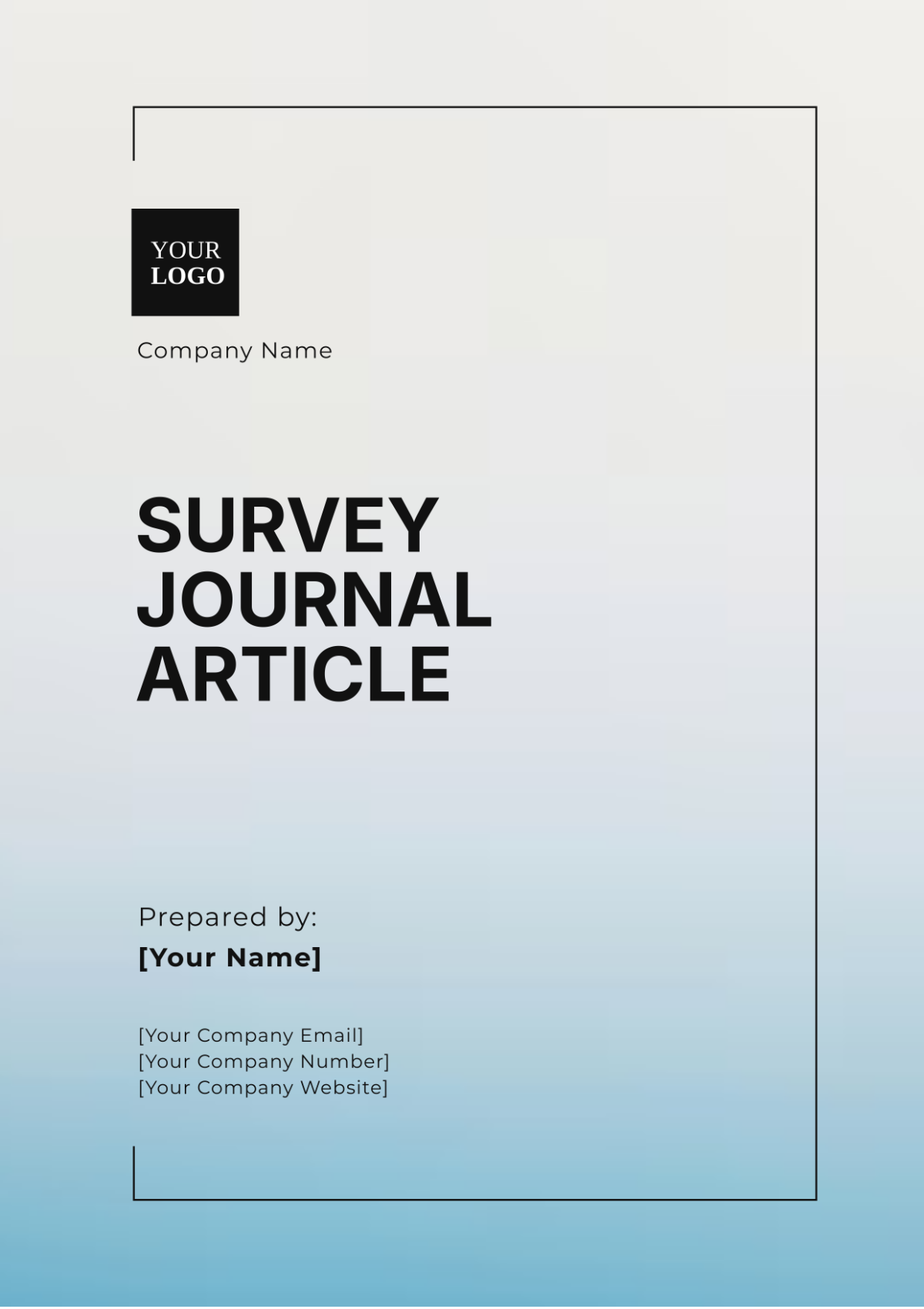 Survey Journal Article Template - Edit Online & Download