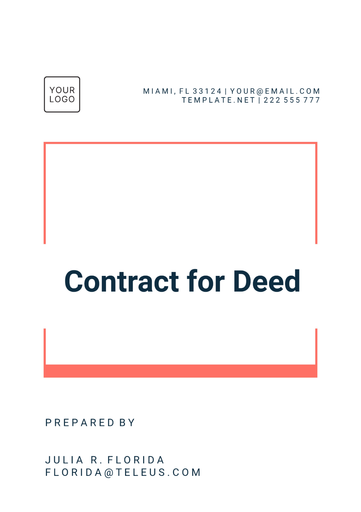 Contract for Deed Template