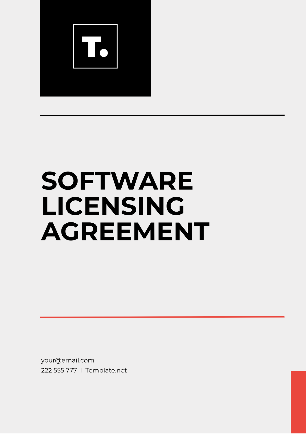 Software Licensing Agreement Template