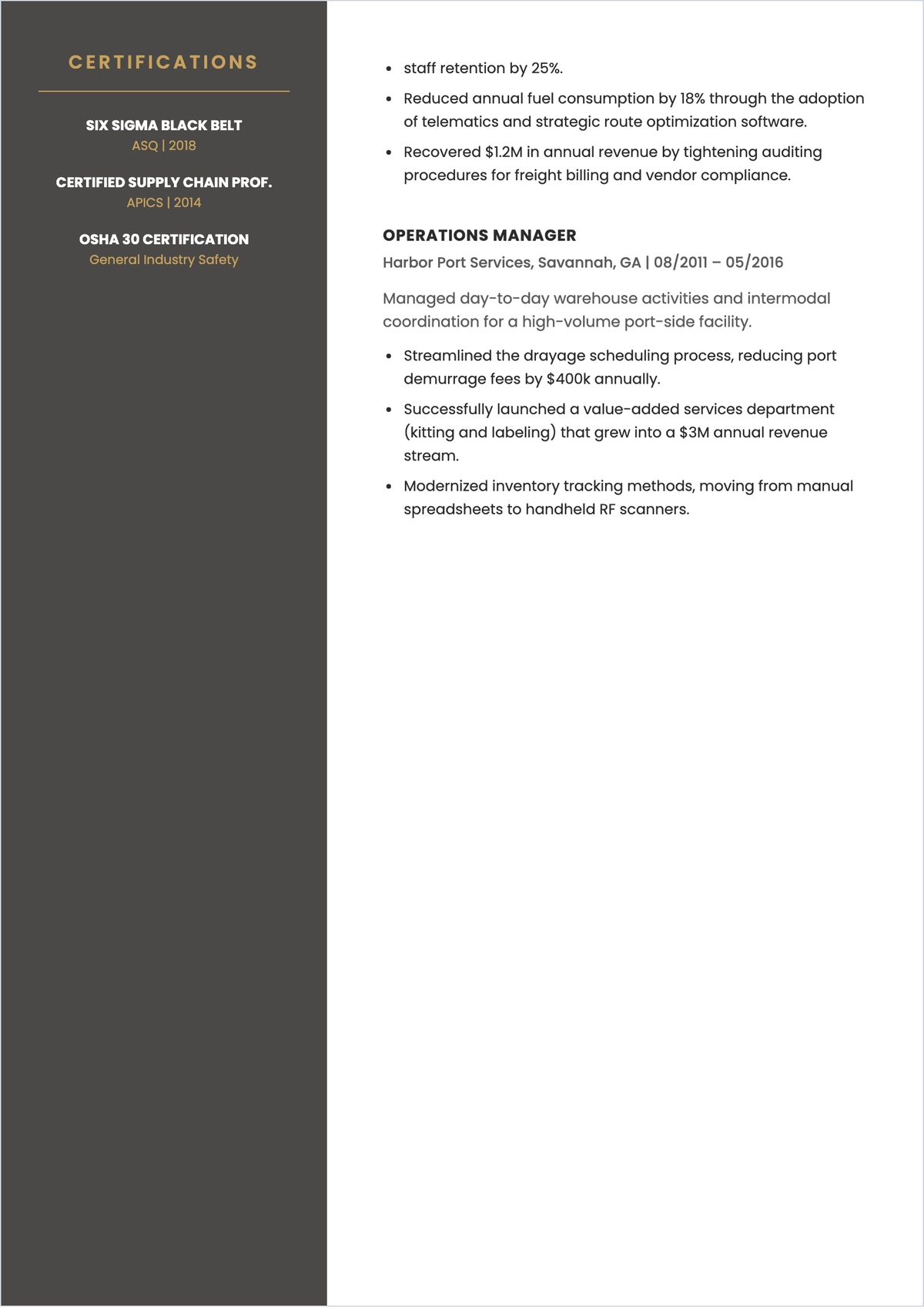 Free Two-Page Curriculum Vitae ATS Resume Template, AI Resume Builder