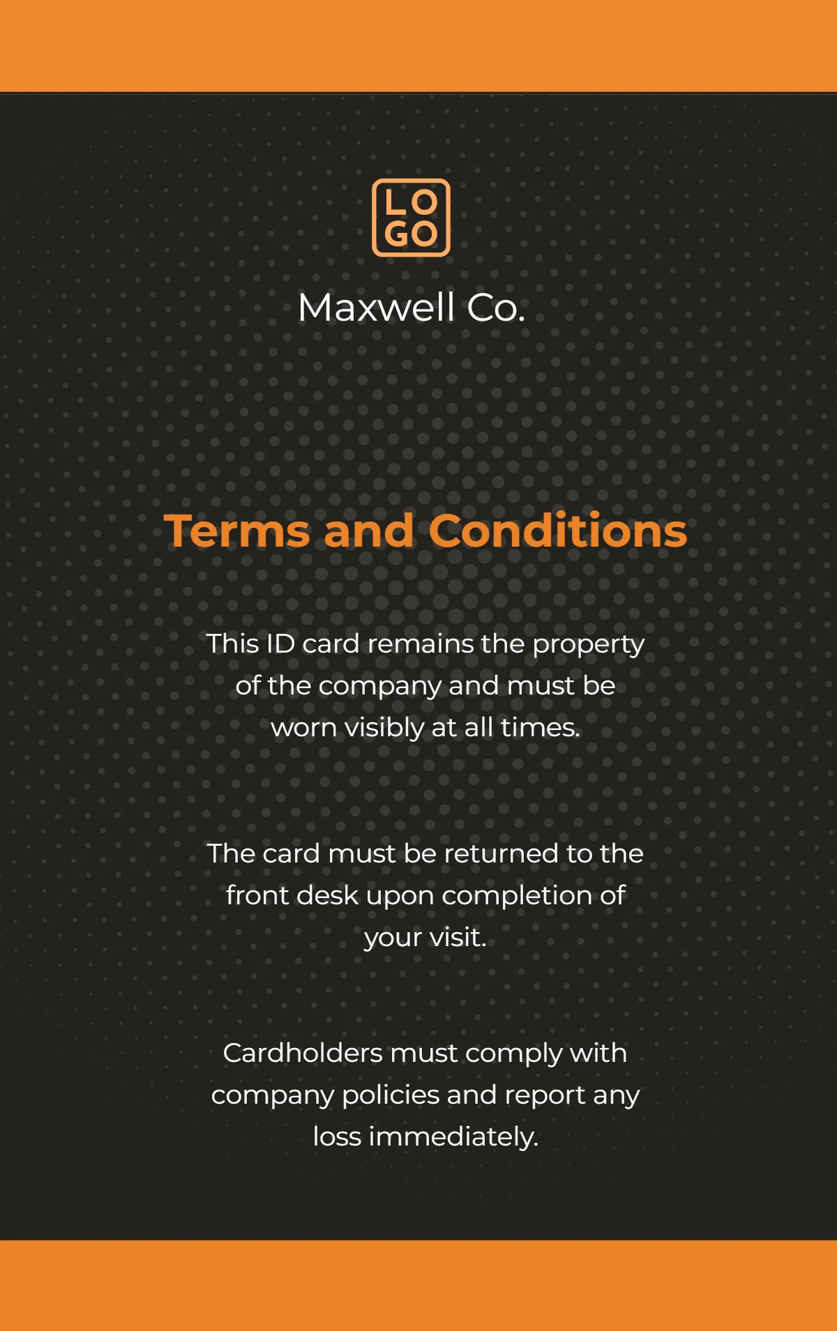 Free Visitor ID Card Template to Edit Online