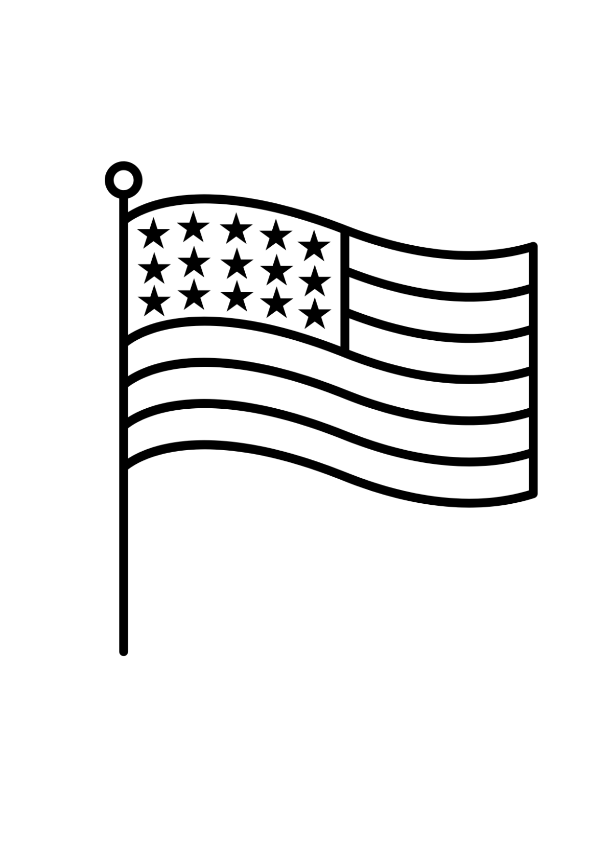 Patriots Day Flag Drawing Template - Edit Online & Download