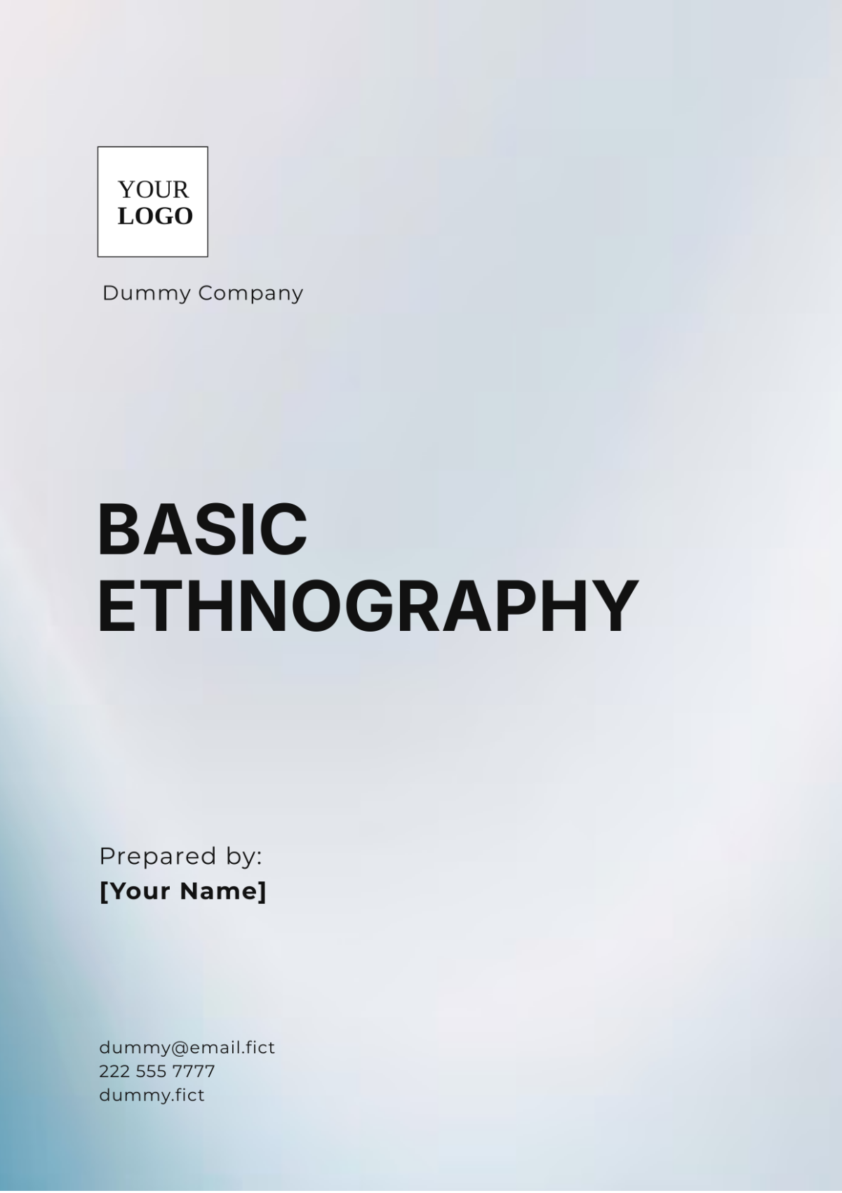 Basic Ethnography Template - Edit Online & Download