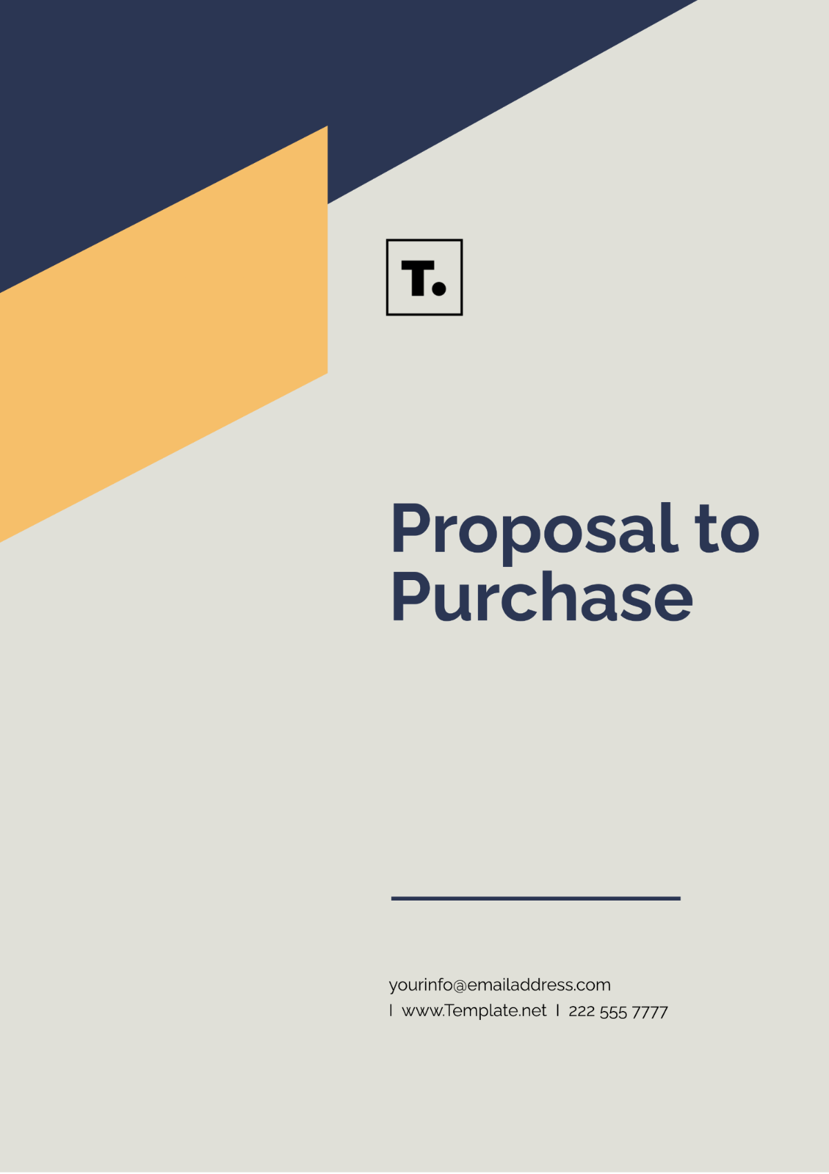 Proposal to Purchase Template - Edit Online & Download